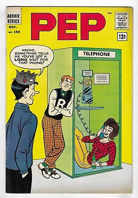 Buy Pep Comics #159 SILVER AGE ARCHIE .12-CENT COMIC BOOK Li'l Jinx 1963 The Jaguar • 35.74£