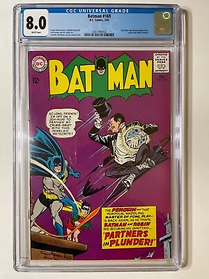 Buy Batman #169 Cgc 8.0 White Pages 2nd Silver Age Penguin 1965 • 560.43£