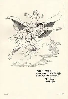Buy 1984 Leonard Starr ~ SUPERMAN #400 Man Of Steel W/ Annie DC Comic OTR Art Print • 23.71£