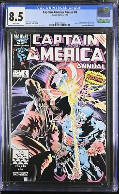 Buy Captain America Annual #8 Cgc 8.5 White Pages Iconic Wolverine Cover Art • 54.81£