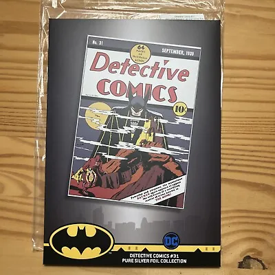 Buy Detective Comics 31 Silver Foil 35g .999 Pure Silver Mint 2018 1st Batman Rare ! • 156.96£