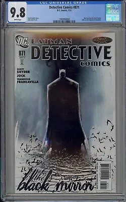 Buy DETECTIVE COMICS #871 KEY 1st Scott Snyder BATMAN Jock Art CGC (9.8) • 120.08£