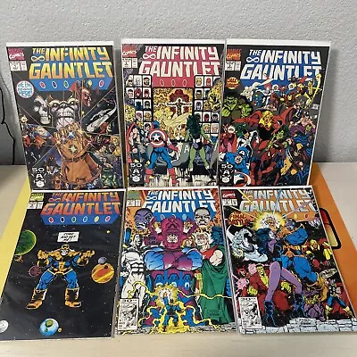 Buy Infinity Gauntlet 1-6 COMPLETE Marvel 1991 Key 1 2 3 4 5 6 HIGH GRADE NM Thanos • 55.77£