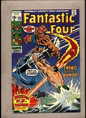 Buy Fantastic Four #103_october 1970_fine/very Fine_ The Thing Battles Namor ! • 7.50£