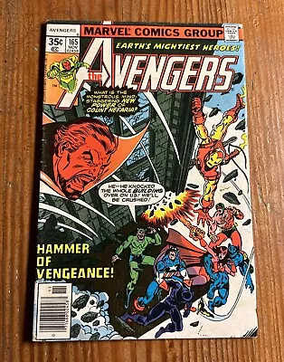 Buy AVENGERS #165 VG/FN 1st Henry Gienrich John Byrne Art Marvel Comics 1977 • 6.39£
