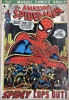 Buy The Amazing Spider-man #112 Sept 1972 Doc Ock App Romita Art Pence Variant • 39.99£