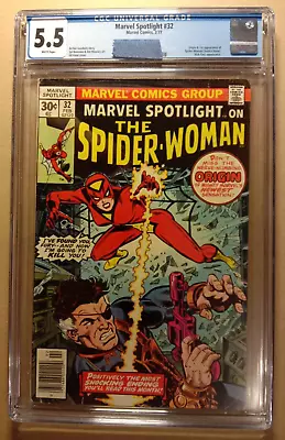 Buy Marvel Spotlight #32 CGC 5.5 Origin & 1st Appearance Of Spider-Woman 1977 • 120£