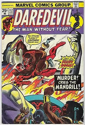 Buy Daredevil #112 MARVEL COMIC BOOK 1st Series Black Widow Black Spectre App. 1974 • 14.38£