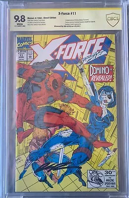 Buy X-Force #11 CBCS 9.8 SIGNED By Rob Liefeld DEADPOOL, 1st Appearance Of Domino • 138.36£