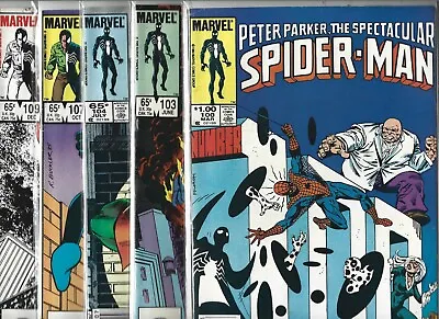 Buy Spectacular Spider-Man #100, #103, #104, #107, #109-#113 & #119 Lot Of 10 (1985) • 87.62£