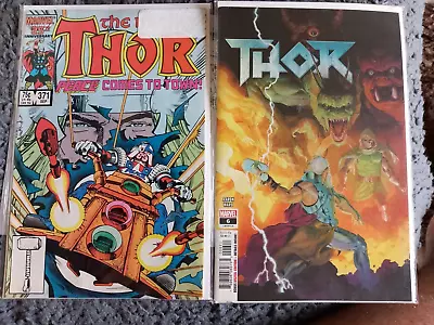 Buy 2 X Marvel Comics: THOR 371 PEACE COMES TO TOWN 1986 + THOR Marvel 6 • 28.95£