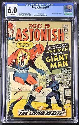 Buy Tales To Astonish #49 - Marvel Comics 1963 CGC 6.0 Ant-Man Becomes Giant-Man. At • 191.09£