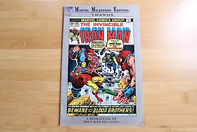 Buy Marvel Milestone Invincible Iron Man #55 1992 Reprint 1st Appearance Of Thanos • 7.99£