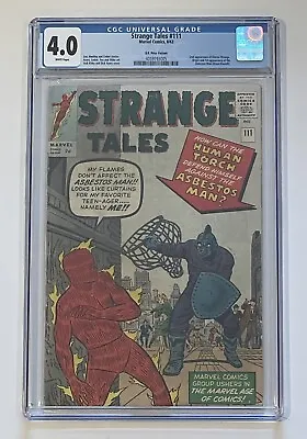 Buy Strange Tales #111. Aug 1963. Marvel. 4.0 Cgc. 2nd Doc Strange! 1st Baron Mordo! • 350£