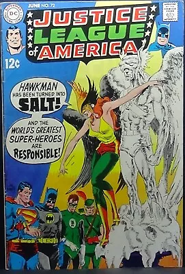 Buy Justice League Of America #72 6.0 Fine 1969 Early Hawkwoman In Jla! • 11.12£