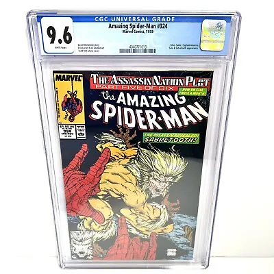 Buy Amazing Spider-Man #324 CGC 9.6 White Pages Todd McFarlane Cover Marvel Comics • 106.86£