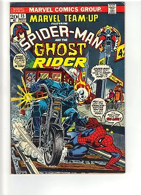 Buy Marvel Team-Up #15 =1973=1st Spider-Man & Ghost Rider Team-Up=NM- • 78.05£
