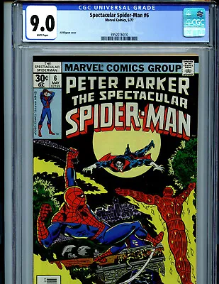 Buy Spectacular Spider-man Peter Parker #6 CGC 9.0 1977 Marvel Morbius Amricons K43 • 110.38£
