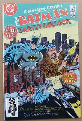 Buy DETECTIVE COMICS #549, BATMAN BACK TOGETHER WITH  HARVEY BULLOCk , HIGH GRADE!! • 12£