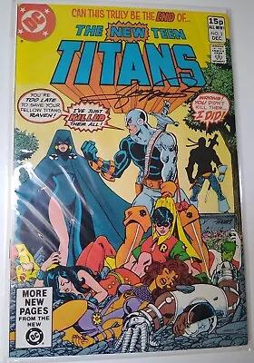 Buy The New Teen Titans #2 Signed George Perez 1st Appearance Deathstroke DC Comics • 140£