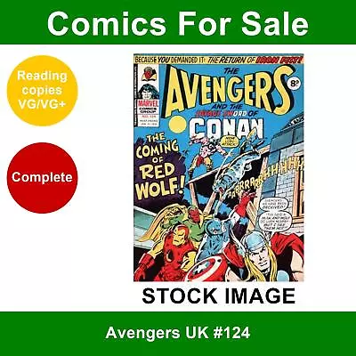 Buy Avengers UK #124 Comic - VG/VG+ 31 January 1976 - Marvel UK - 1st UK Red Wolf • 6.99£