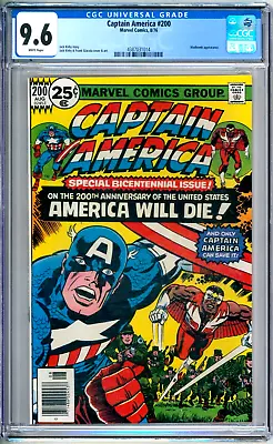 Buy Captain America 200 CGC Graded 9.6 NM+ Newsstand Marvel Comics 1976 • 158.08£