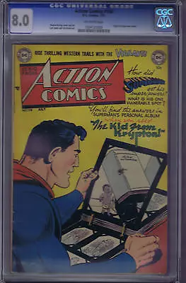 Buy Action Comics #158 DC 1951 ,CGC 8.0 (VERY FINE ) ORIGIN ISSUE! • 1,518.48£