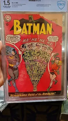 Buy Batman 171 (CGC 1.5) 1st Silver Age Appearance Of The Riddler 1965 DC Comics • 260.20£
