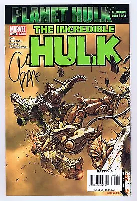 Buy Incredible Hulk #102 VF/NM Planet Hulk Signed W/COA Writer Greg Pak 2007 Marvel • 74.86£