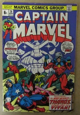 Buy Marvel Comics Bronze Age Captain Marvel #28 Sept 1973 Jim Starlin: FN/VF £11.50 • 11.50£