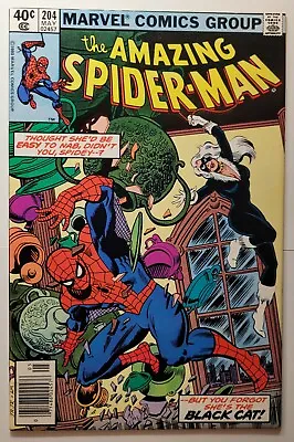 Buy Amazing Spider-Man 204 (1980) John Romita Cover Art Marv Wolfman Story Black Cat • 30.07£