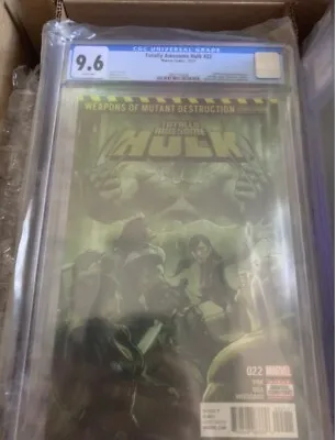 Buy Totally Awesome Hulk 22 Marvel 2017 CGC 9.6 1st Full Weapon H • 131.87£