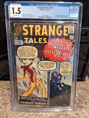 Buy Strange Tales #110 1963 CGC 1.5 OFF White Pages 1st Appearance Of Doctor Strange • 1,008.02£