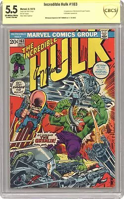 Buy Incredible Hulk #163 CBCS 5.5 SS Roy Thomas 1973 23-0AE1106-066 • 111.93£