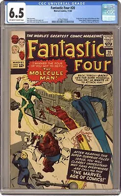 Buy Fantastic Four #20 CGC 6.5 1963 3776215005 1st App. Molecule Man • 545.68£