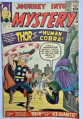 Buy Journey Into Mystery Thor 98 Marvel Silver Age 1963 1st Appearance Of Cobra • 170£