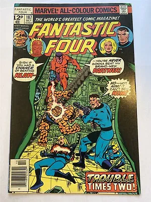 Buy FANTASTIC FOUR #187 UK Price Marvel Comics 1977 VF- • 3.95£