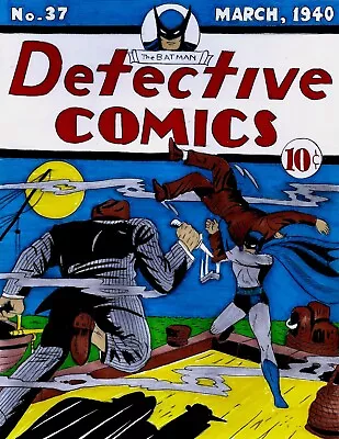 Buy Detective Comics # 37 Cover Recreation Batman Original Comic Color Art • 237.17£