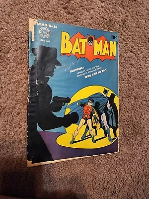 Buy Batman #16 (1943) No Back Cover 1st & Origin Of Alfred Joker App DC Comics • 1,044.08£