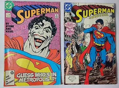 Buy Superman Vol 2 #9 & #10 - DC 1987 - Key Vs Joker  • 5.99£