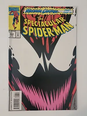 Buy Spectacular Spider-man #203 Marvel Comics 1993 Maximum Carnage Venom 13 • 7.88£