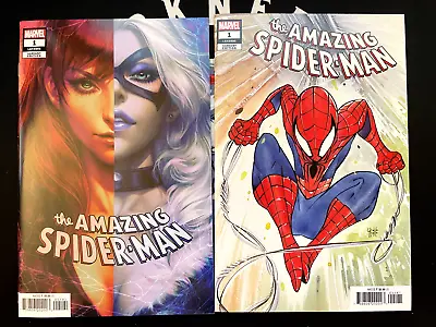 Buy Amazing Spider-man 2022 #1 Artgerm + Momoko MJ/BLACK CAT NM - 2 Books • 8.02£