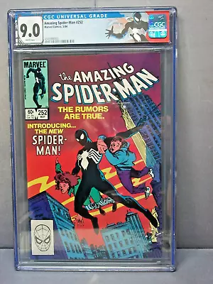 Buy Amazing Spider-man (marvel 1984)  #252  Cgc 9.0  Custom Label  1st Black Costume • 152.20£