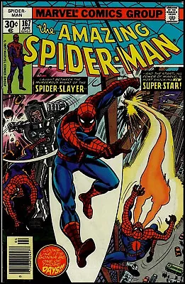Buy Amazing Spider-Man (1963 Series) #167 '1st Will O' The Wisp' VG- Condition 1977 • 4.01£