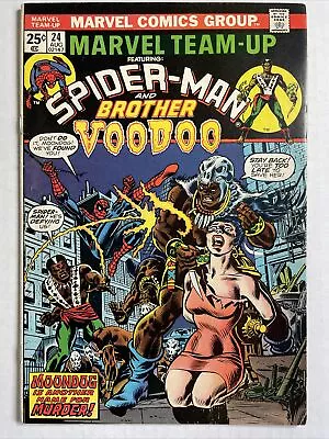 Buy Marvel Team Up 24 F 1974 Marvel Comics Spider-Man Brother Voodoo • 23.27£