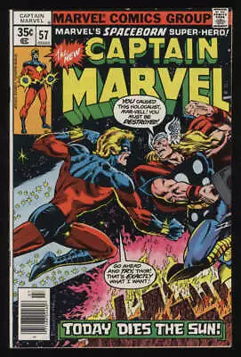 Buy Captain Marvel #57 NM 9.4 W Pgs Mar-Vell Thanos Thor Marvel Comics • 39.72£