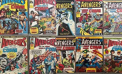Buy Marvel The Avengers, 1975, 10 Copies, All Included As Shown, Issues Listed Below • 60£