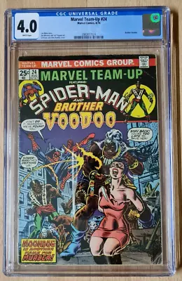 Buy MARVEL TEAM-UP #24 - CGC 4.0 - MARVEL COMICS 1974 - Brother Voodoo & Spider-Man • 72.10£