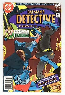 Buy Detective Comics 479 VF+ Rogers Batman Clayface Hawkman Hawkgirl 1978 DC P954 • 28.44£