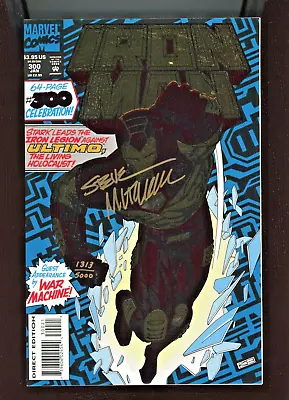 Buy 1994 Marvel,  Iron Man   # 300, Signed By Steve Mitchell With COA, NM, BX100 • 19.95£